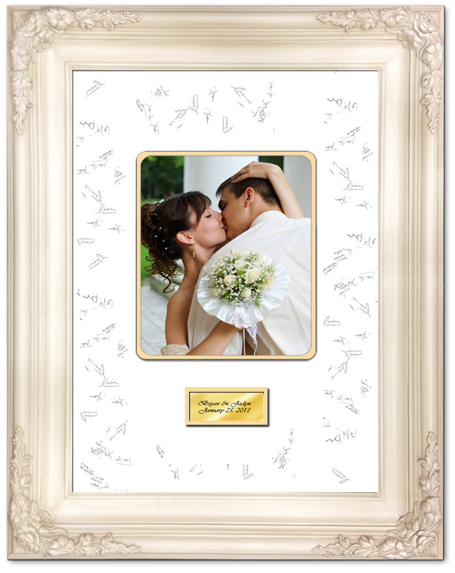 Amazon.com - Signature Mat Picture Frame White Inner Gold Matted